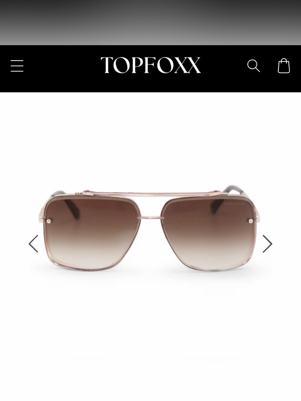 TOPFOXX Aviator Sunglasses in Brown Gradient